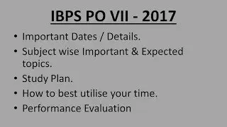 How to Prepare for IBPS PO 2017 | Notification | Syllabus