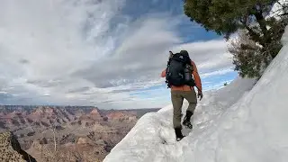 Grand Canyon: hiking the Grandview Trail to Horseshoe Mesa in Winter