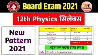 12th Physics New Syllabus 2021||New Pattern Physics Bihar Board 2021||Physics Syllabus 2021 BSEB