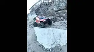 1/6 Axial scx6 honcho at the beach looking for rc trails