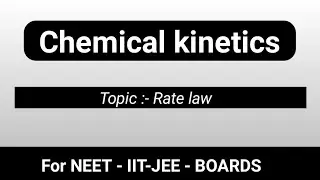 L:-3 Chemical kinetics (Class:-12th) Topic- Rate law and order of reaction @b.rsharmaclasses