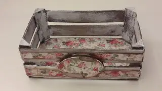 Cassetta Shabby con effetto texture