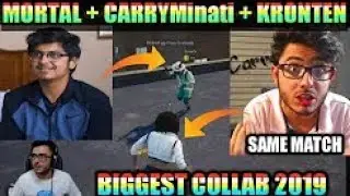 Mortal, Carry Minati, Kronten Playing Together  PUBG MOBILE Biggest Collab 2019 #mortal #carryminati