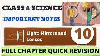 Class 8 Notes – Light: Mirrors and Lenses | Curiosity Textbook | Full Chapter Explanation