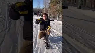Катание на эретическом снегоходе!