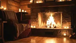 Cozy Fireplace & Relaxing Guitar Music | Warm Winter Ambience for Sleep & Stress Relief