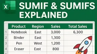 Excel SUMIF & SUMIFS Explained (2025) | Step-by-Step Guide for Absolute Beginners 🚀