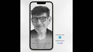 Funeral Video E-invite, Electronic Invitation, Memorial, Evite, Funeral Announcement, Black & white