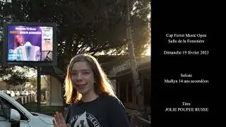 JOLIE POUPÉE RUSSE - Madlyn accordéon 14 ans - Concert Cap Ferret 2023 - Vidéo n°1 - Cover Casatchok