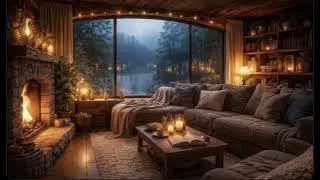 Cozy Cabin Rain & Fireplace 🔥🌧️ | 4 Hours | Sleep, Study, Relax | No Music