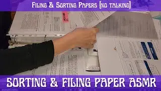 Paper Sorting & Filing  ASMR  - No talking