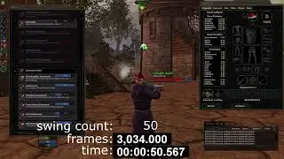 100 Quickness vs 120 Quickness Melee Swing speed difference Part 1