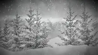 Virtual Blizzard in Haute-Savoie, Alps || Snowstorm and Howling Winds || Winter Sounds for Sleep