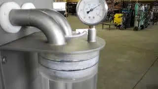 Amfec Model 175 VACUUM TUMBLER, 250 lb. capacity, all stainless steel, Alard item Y3844