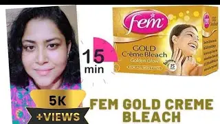FEM Gold Cream Bleach Review In Tamil | How to use it | Instant glow😍| saloon style bleach @ Home.||
