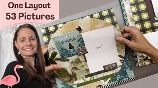 This Explore the Outdoors Flip Page Scrapbook Layout is a MUST-HAVE!