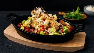 Roasted Cauliflower With Bacon & Parmesan