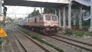 Shrill Honking RPM WAP-7 with 22943 Daund - Indore SF Express skip Badlapur, Central Railway