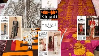 Charizma, Maria.B , Sapphire 2022 Lawn | Lawn emb Suit with shaffon Dupata | Heavy Neck Emb | COD