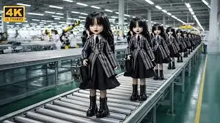 Inside the Doll Factory | Full Wednesday Addams Doll Manufacturing Process #industrial