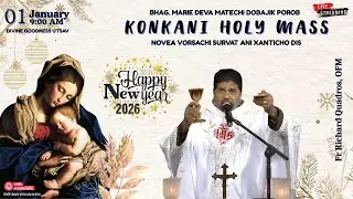 Holy Mass Konkani | Fr Richard Quadros, OFM | 01 Jan 26 | Divine Retreat Centre | Divine Utsav