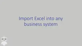 Automated Excel import into any online business system.