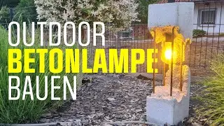 Rustikale Beton-Gartenlampe mit 12V für unter 25€