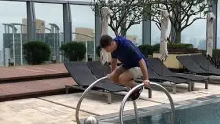 ABS+triceps at W Hong Kong rooftop pool