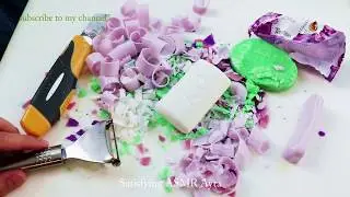 Cutting dry soap - learn how to make soapcurls - Satisfying ASMR - Relaxing sounds