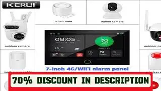 #KERUI 4G/WiFi GSM Home Alarm with 7-inch IPS Large Touch Screen Panel Tuya Smart Wireless Security