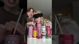 Blindfolded energy drink taste test with my sister #shorts