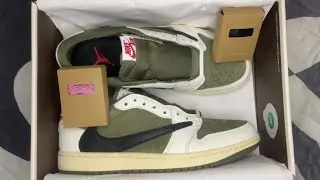 Air Jordan 1 Low OG SP x Travis Scott &ldquo;Medium Olive&rdquo; Unboxing