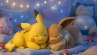 ⚡ Pikachu & Eevee Bedtime Lullabies | Pok&eacute;mon Kids Sleep Music 💤 Cozy Night Lights ✨