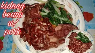 KIDNEY BEANS RECIPE with PORK how to cook| Filipino style #priya&Sandeep || #filipinaindiancouple
