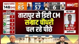 🔴 Bihar Elections Result LIVE: तारापुर से डिप्टी CM Samrat Chaudhary पीछे। Tarapur Vidhansabha