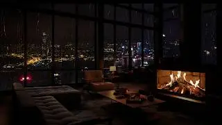 Luxury Rainy Night Ambience 🌧️✨ | City Lights, Cozy Interior & Deep Sleep Sounds