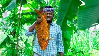 5 KG FISH FRY l Whole fish cooking and eating | kendai meen fry | Aaha village food