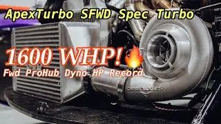1600 WHP Civic Dyno Session | SFWD spec Turbo от ApexTurbo