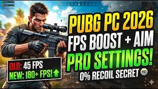 PUBG PC Best Settings 2026 Aim Boost + High FPS | Pro Player Secret