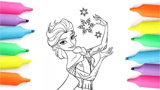 Let's Color Elsa 🎨 A Magical Frozen Coloring Adventure for Kids ❄️🌸