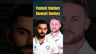 Fastest & Slowest Test Centuries EVER 🥶 #shorts #cricket
