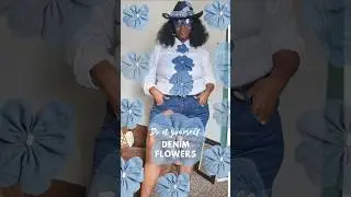 DIY DENIM FLOWERS  #denim #upcycled #fashion #diy