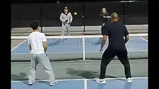 Men's Doubles Pickleball. Long and Kevin vs Glenn and Lex. Game 2 of 2.