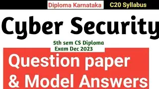 Cyber Security Question Paper & Answers|#Diploma exam Dec 2023#Cyber Security #question paper