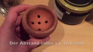 Perfekten Shisha TonKopf bau + Kaminaufsatz Kopfbau mit viel Rauch