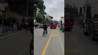 Bike Ride to The Colosseum in Rome, Italy