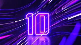 🌟 10 Second 🌟 4K Neon Countdown