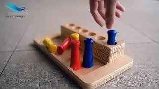 Montessori Infant Materials Toddler Imbucare Peg Box Preschool Learning Toy Educational Wooden Toy