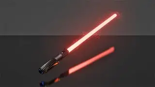 Red Lightsaber 4K Wallpaper &ndash; 5 Hour Loop (Ultra HD Render)