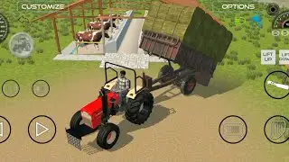Tractor driving new game video Indian vehicle 3D game in Game #jcb #tractor#dumper #truck #trending 